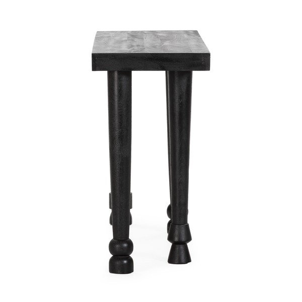 Črna stranska mizica iz masivnega manga 40x130 cm Inaya – MOME-image-3