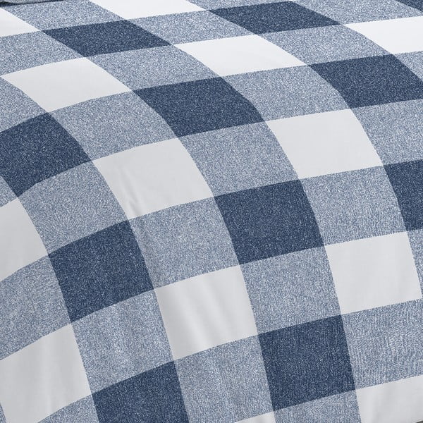 Belo-modra posteljnina 200x135 cm Bold Check - Cloudsoft-image-1