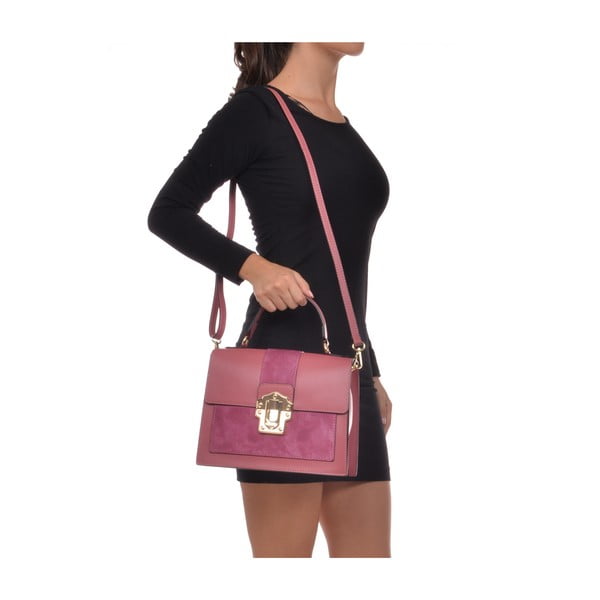 Roza usnjena torbica Isabella Rhea, 22 x 27 cm-image-4