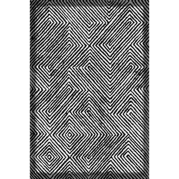 Črno-bel pralen tekač 80x300 cm Rimio – Vitaus