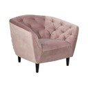 Nežno roza žameten fotelj Actona Ria