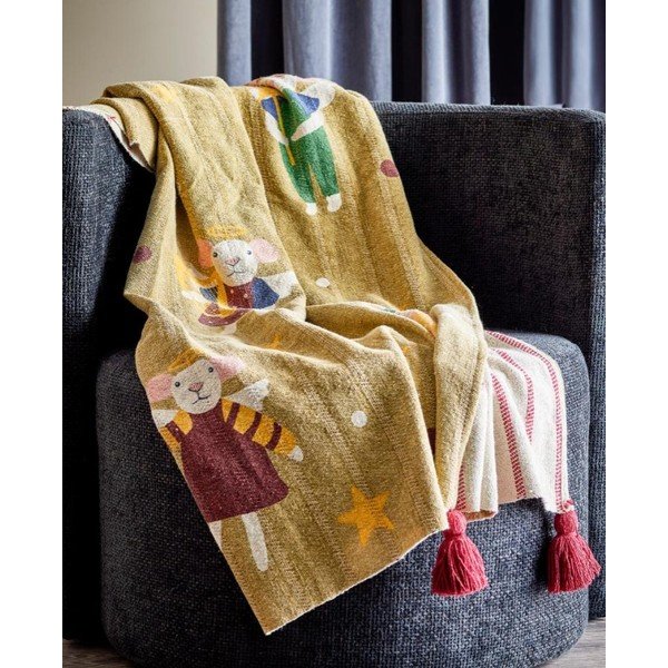 Odeja z božičnim motivom iz recikliranega bombaža 130x160 cm Peo – Bloomingville-image-1