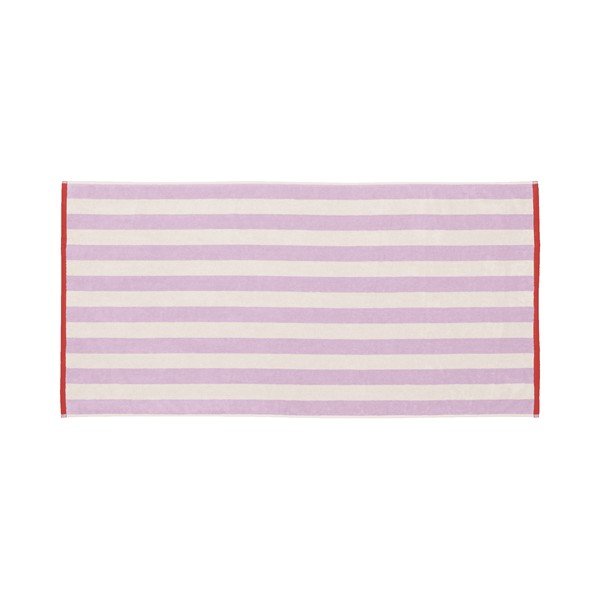 Svetlo vijolična/kremno bela frotirna bombažna brisača 70x140 cm Gobo – noo.ma-image-2