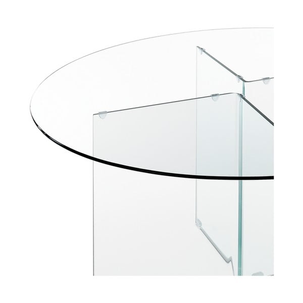 Steklena okrogla jedilna miza ø 130 cm Kaya – Tomasucci-image-2