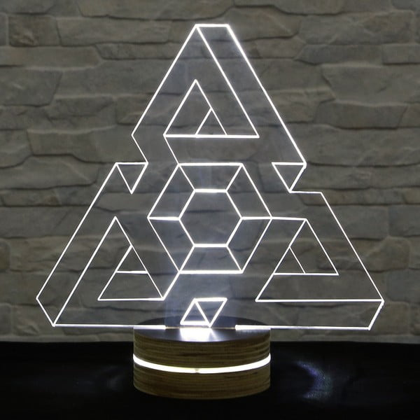 3D namizna svetilka Trikotnik I