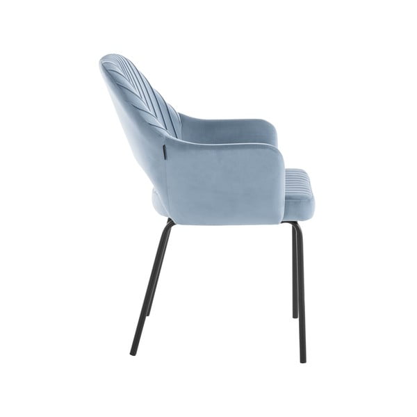 Svetlo modri žametni jedilni stoli v kompletu 2 kos Britney - Støraa -image-4