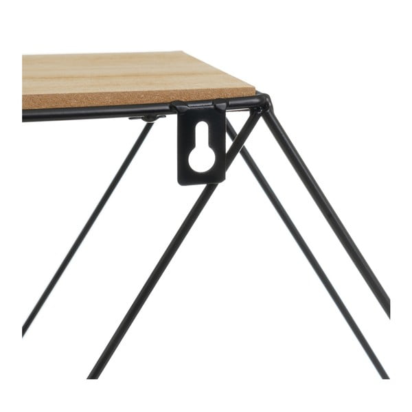 Črna/naravna večnivojska polica 50 cm – Casa Selección-image-2