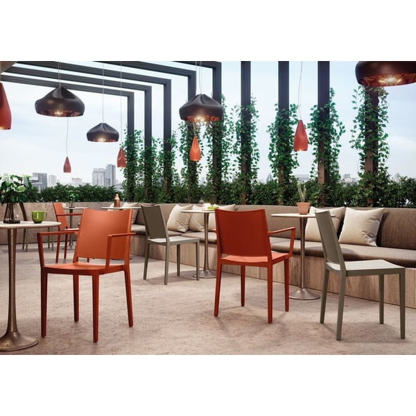 Svetlo rjav plastičen vrtni stol Mosk – Rojaplast-image-1