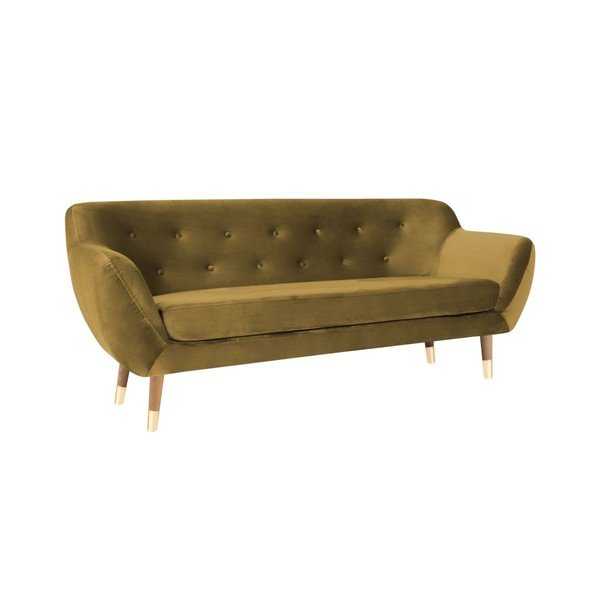 Dvosedežna zofa v zlati barvi Mazzini Sofas Amelie-image-2