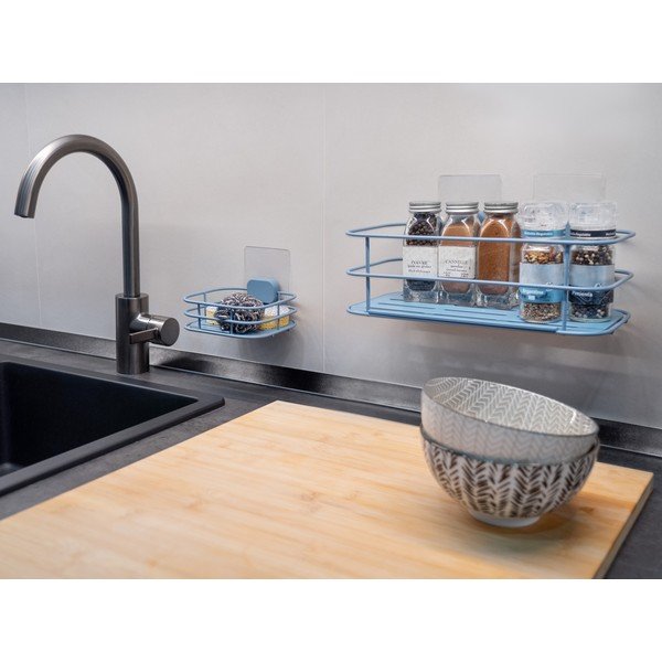 Svetlo moder kovinski podstavek za milo z namestitvijo brez vrtanja Grena – Compactor-image-3