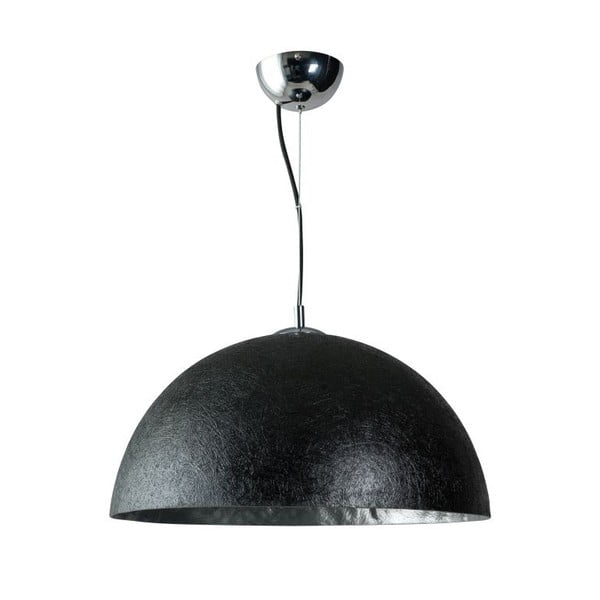 Črno-srebrna stropna svetilka ETH Mezzo Tondo, ⌀ 50 cm