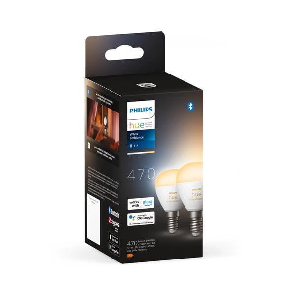 Žarnice E14, 5 W v kompletu 2 ks White ambiance – Philips Hue-image-2