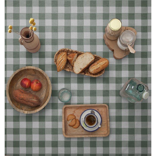 Namizni prt Really Nice Things Lino Green Vichy, 140 x 200 cm-image-2