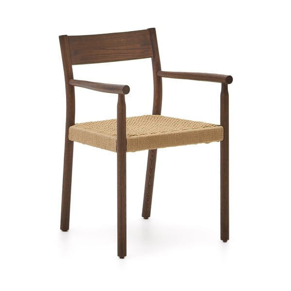 Rjav/naraven jedilni stol iz masivnega hrasta Yalia – Kave Home