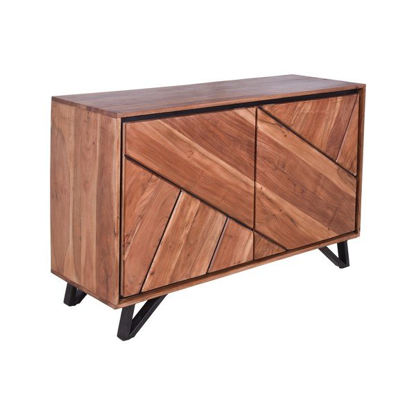 Omarica iz masivne akacije v naravni barvi 120x78x40 cm Ambala – Interia Home & Living-image-2