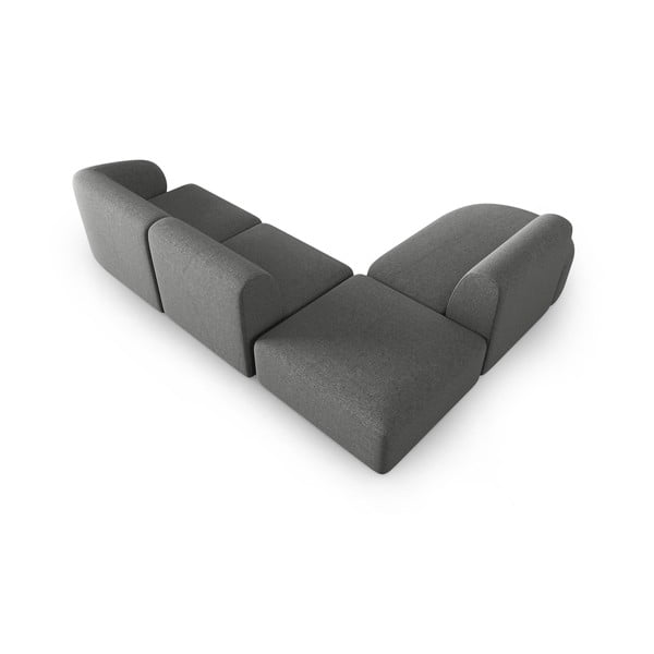 Siva kotna sedežna garnitura (levi kot) Shane – Micadoni Home-image-3