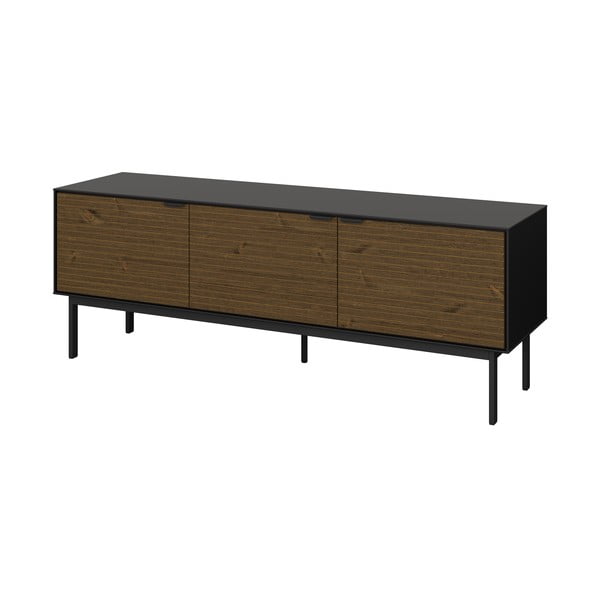 Črna TV omarica v borovem dekorju 150x54 cm Soma - Tvilum-image-2