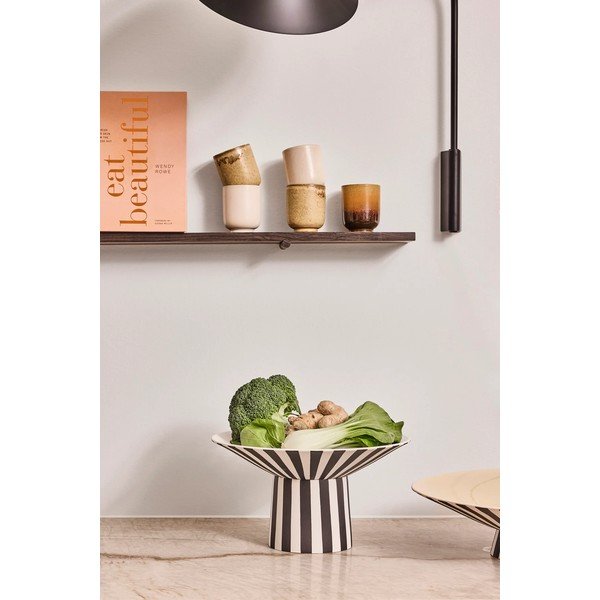 Črno-bela/bež skleda iz kamenine ø 30 cm Toppu – OYOY Living Design-image-1