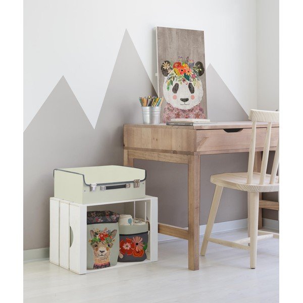 Tekstilne košare v kompletu 2 ks Floral Llama – Little Nice Things-image-1