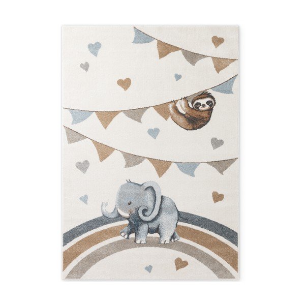 Kremno bela otroška preproga 160x230 cm Walk like an Elephant Rainbow Party – Villeroy&Boch