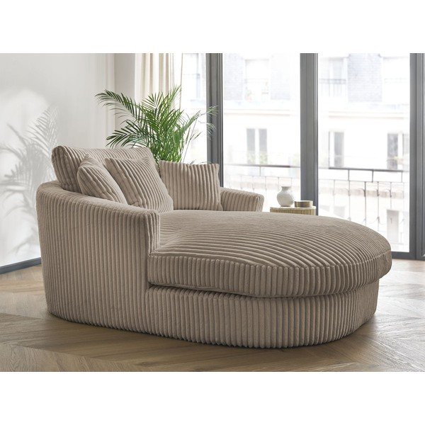 Sivorjav fotelj iz rebrastega žameta Belem – Bobochic Paris-image-1