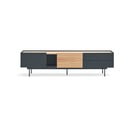 Antracitno siva/naravna TV omarica v hrastovem dekorju 180x45 cm Otto – Teulat
