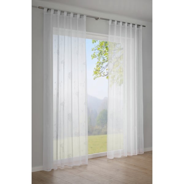 Bela prosojna zavesa 245x140 cm Voile - Gardinia-image-1