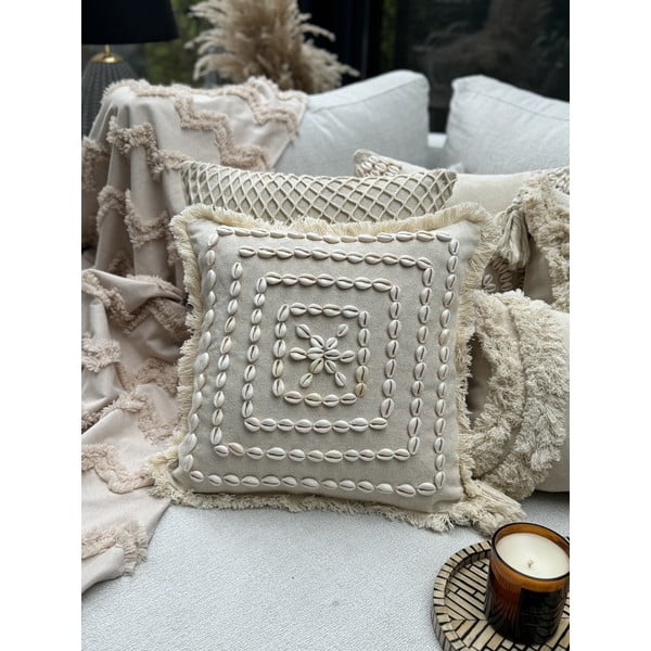 Bombažna prevleka za blazino 43x43 cm Seashells – Mioli Decor-image-2