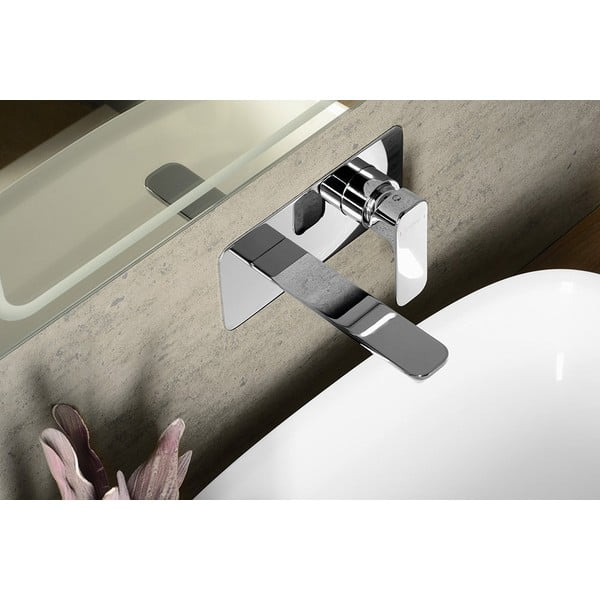 Vgrajena armatura za umivalnik v sijajno srebrni barvi (1 izhod) Spy – Sapho-image-2