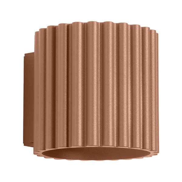 Svetlo rjava stenska svetilka ø 10 cm Zora – Sollux