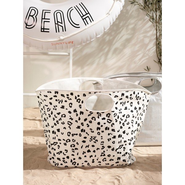 Belo-črna torba za na plažo Sunnylife Everything Bag-image-1