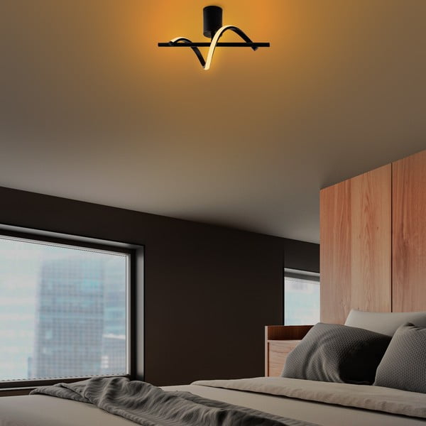 Črna LED stropna svetilka 7x41 cm Likma – Opviq lights-image-2