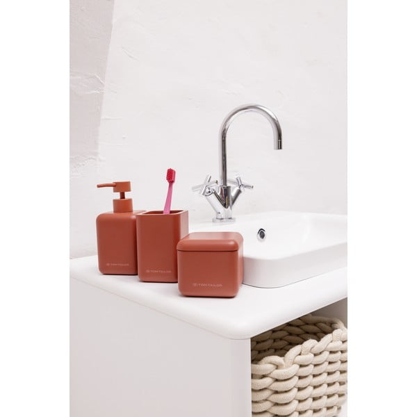 Oranžen lonček za zobne ščetke iz poliresina Tom Tailor T-Rounded – Wenko-image-1