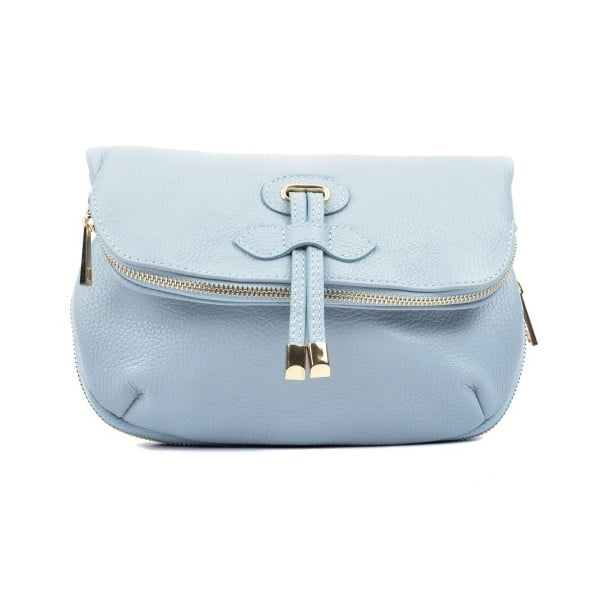 Svetlo modra usnjena torbica Carla Ferreri Prisco