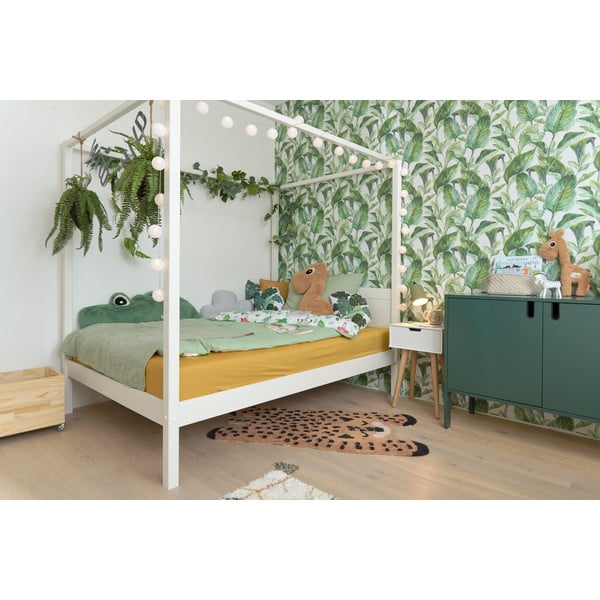 Bela otroška postelja 140x200 cm PINO CANOPY – Vipack-image-4