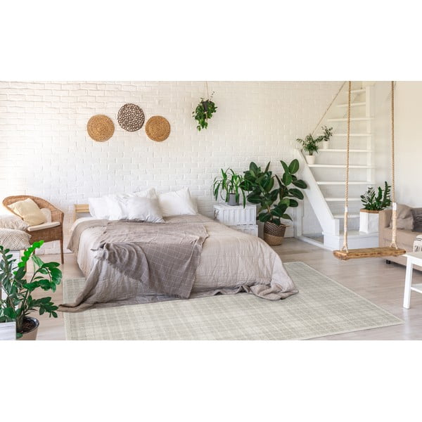 Svetlo siva volnena preproga 160x230 cm Pano – Agnella-image-1