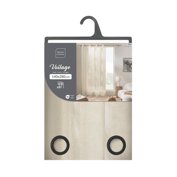 Kremno bela zavesa 140x280 cm Sanya – douceur d'intérieur-image-3