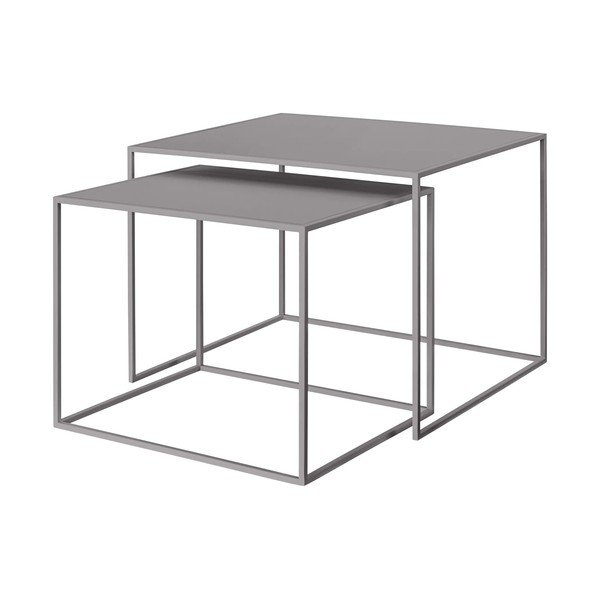 Sive kovinske mizice v kompletu 2 ks 50x60 cm Fera – Blomus