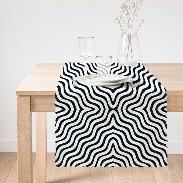 Namizni tekač Minimalist Cushion Covers Zigzag, 45 x 140 cm