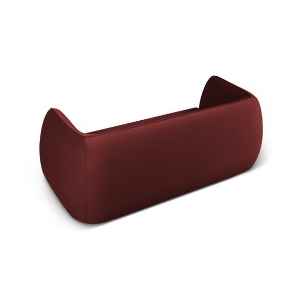 Rdeča žametna sedežna garnitura 190 cm Lando – Micadoni Home-image-3
