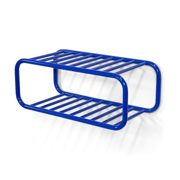 Modra kovinska stenska omarica za čevlje 72x28x35 cm Retro – Spinder Design