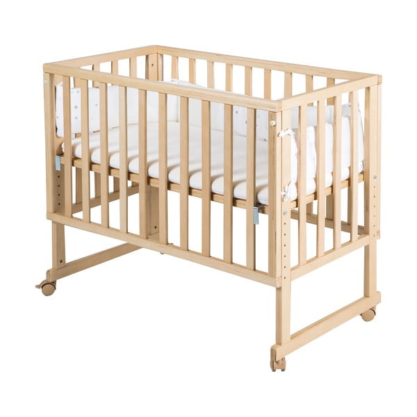 Otroška posteljica na koleščkih v naravni barvi 90x45 cm Star Magic – Roba-image-2