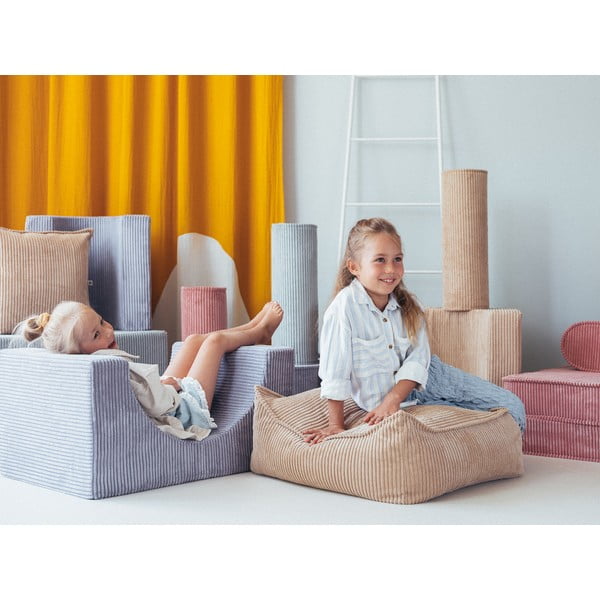 Moder komplet mehkih igral iz rebrastega žameta 75x49x37 cm Rainbow Montessori – Wigiwama-image-3