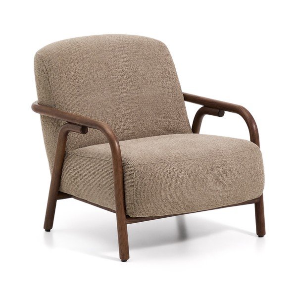 Sivorjav fotelj iz šenilje Sylo – Kave Home