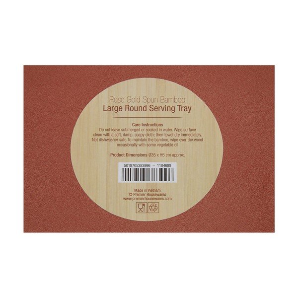 Bambusov pladenj za serviranje v bronasti barvi Premier Housewares , ⌀ 35 cm-image-4