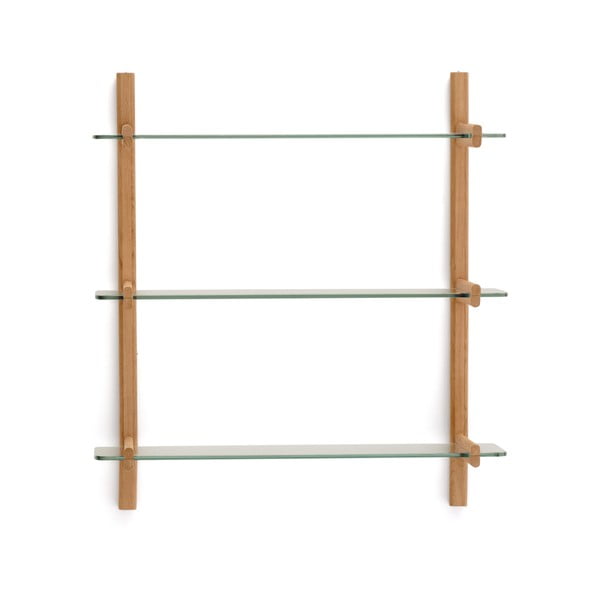Steklen sistem modularnih polic v naravni barvi 90x98x30,5 cm Sitra – Kave Home