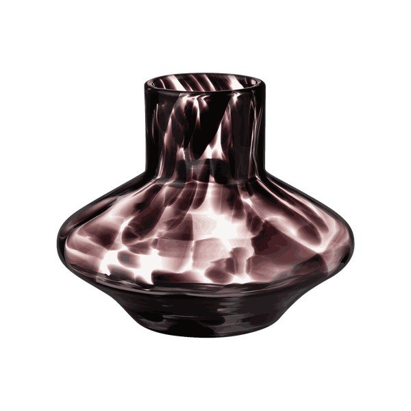 Rjava steklena ročno izdelana vaza (višina 28 cm) Glom – noo.ma