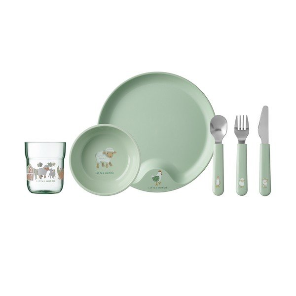Plastičen otroški set posode 6 ks Little Farm – Mepal