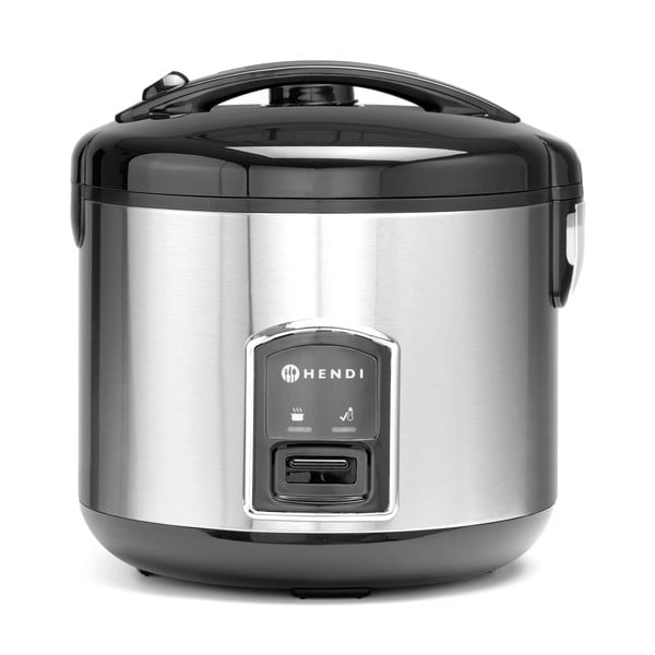 Srebrno-črn kuhalnik riža – Hendi