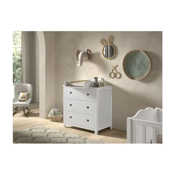 Bela previjalna miza (globina ustrezne komode 57 cm) Amori – Vipack-image-1